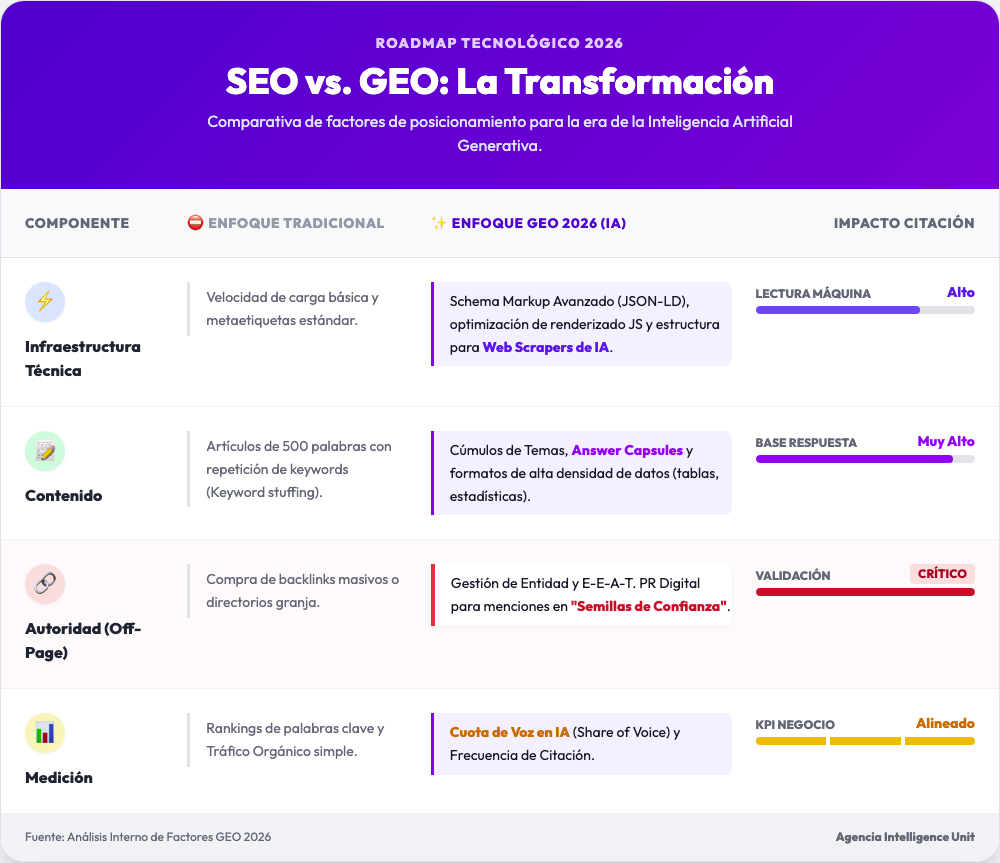 presupuesto GEO y SEO